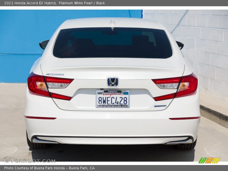 Platinum White Pearl / Black 2021 Honda Accord EX Hybrid