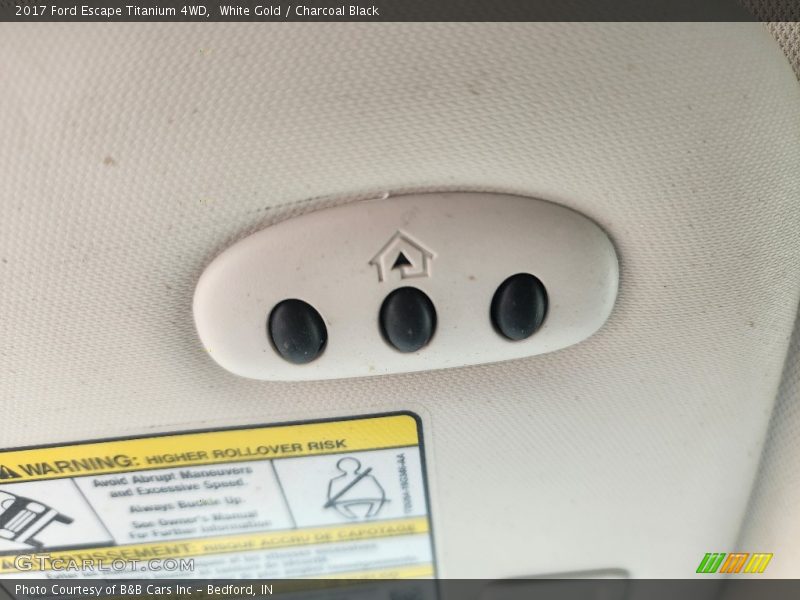 White Gold / Charcoal Black 2017 Ford Escape Titanium 4WD