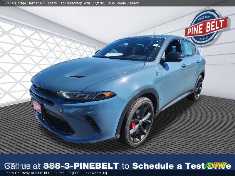Blue Steele / Black 2024 Dodge Hornet R/T Track Pack/Blacktop AWD Hybrid