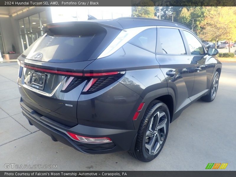 Portofino Gray / Black 2024 Hyundai Tucson SEL AWD