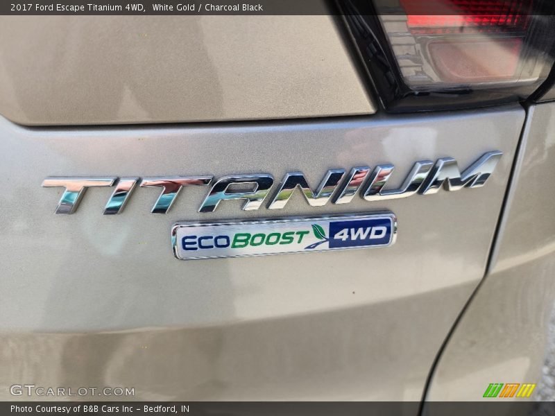 White Gold / Charcoal Black 2017 Ford Escape Titanium 4WD