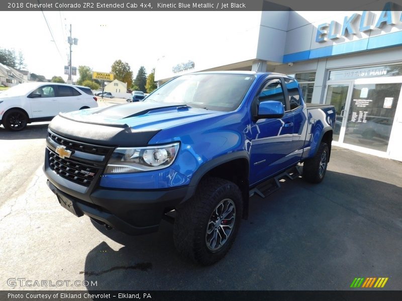 Kinetic Blue Metallic / Jet Black 2018 Chevrolet Colorado ZR2 Extended Cab 4x4
