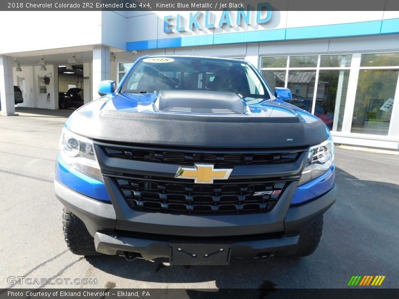 Kinetic Blue Metallic / Jet Black 2018 Chevrolet Colorado ZR2 Extended Cab 4x4