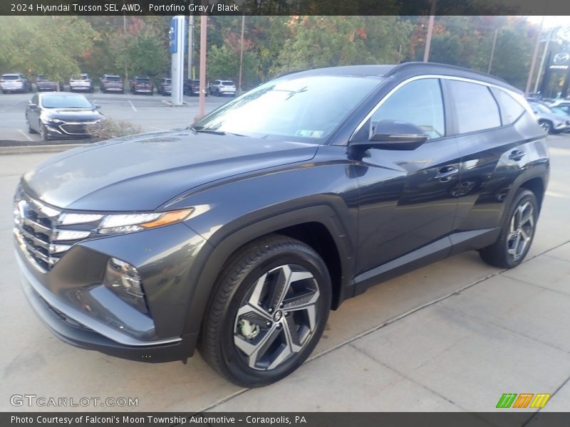 Portofino Gray / Black 2024 Hyundai Tucson SEL AWD