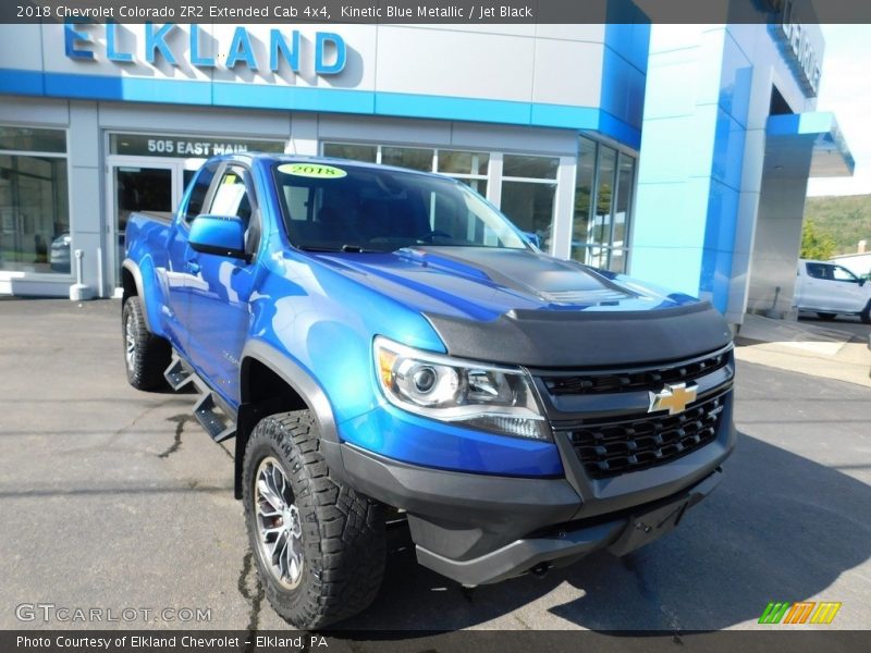 Kinetic Blue Metallic / Jet Black 2018 Chevrolet Colorado ZR2 Extended Cab 4x4