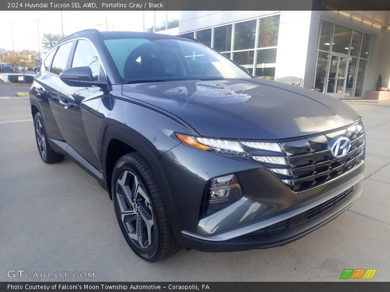 Portofino Gray / Black 2024 Hyundai Tucson SEL AWD