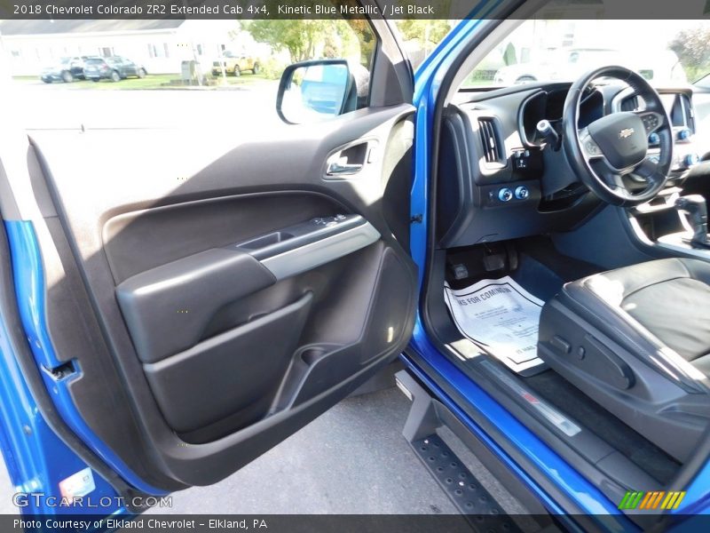 Kinetic Blue Metallic / Jet Black 2018 Chevrolet Colorado ZR2 Extended Cab 4x4
