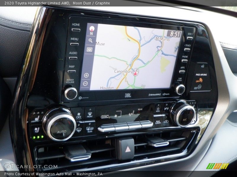 Navigation of 2020 Highlander Limited AWD