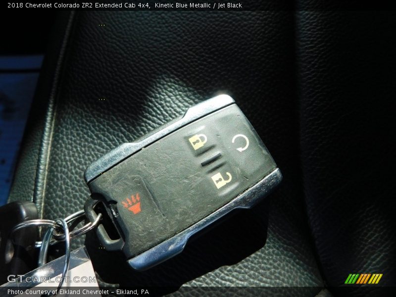 Kinetic Blue Metallic / Jet Black 2018 Chevrolet Colorado ZR2 Extended Cab 4x4