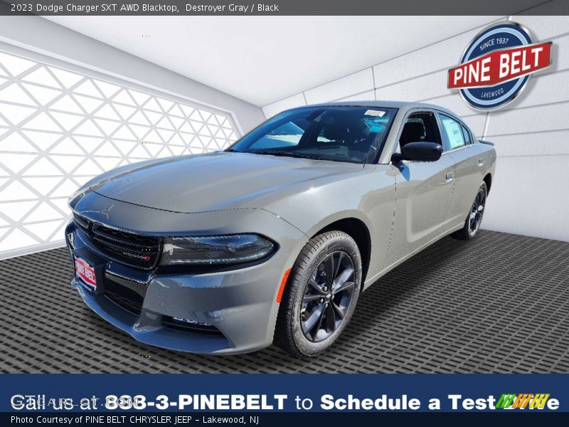 Destroyer Gray / Black 2023 Dodge Charger SXT AWD Blacktop