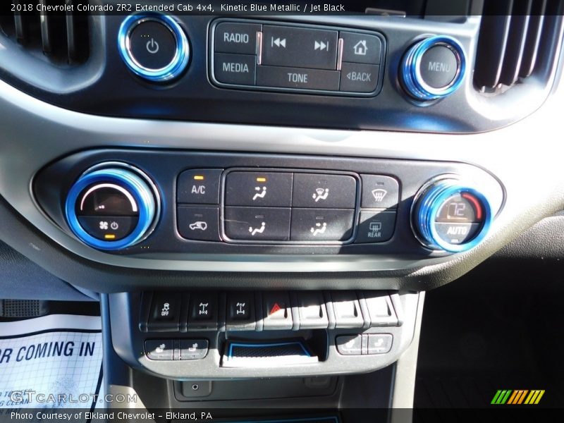 Kinetic Blue Metallic / Jet Black 2018 Chevrolet Colorado ZR2 Extended Cab 4x4