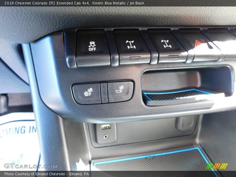 Kinetic Blue Metallic / Jet Black 2018 Chevrolet Colorado ZR2 Extended Cab 4x4