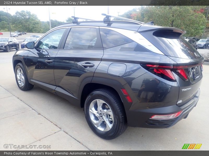 Portofino Gray / Black 2024 Hyundai Tucson SEL AWD