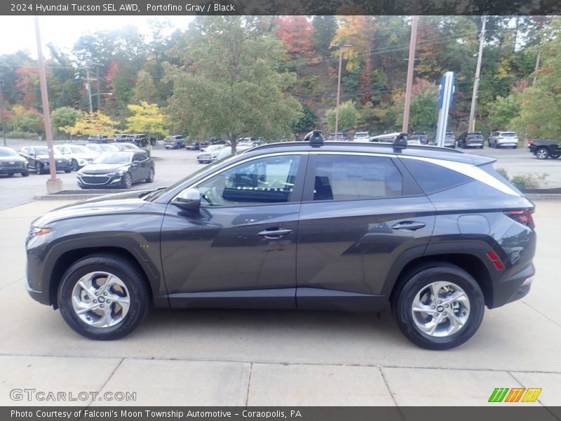 Portofino Gray / Black 2024 Hyundai Tucson SEL AWD