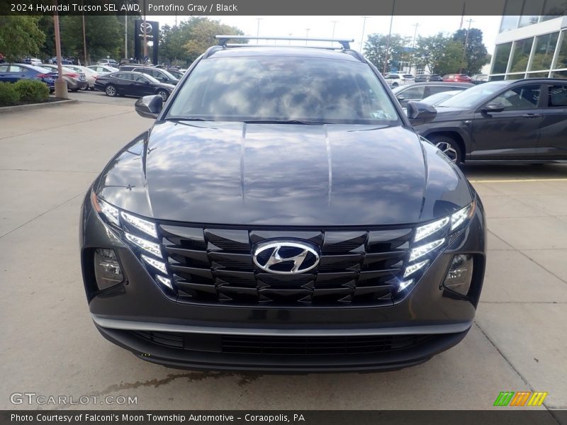 Portofino Gray / Black 2024 Hyundai Tucson SEL AWD