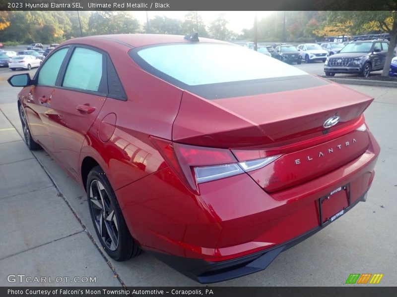 Ultimate Red Metallic / Black 2023 Hyundai Elantra SEL