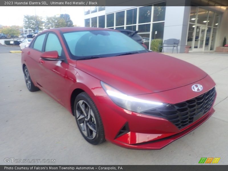 Ultimate Red Metallic / Black 2023 Hyundai Elantra SEL