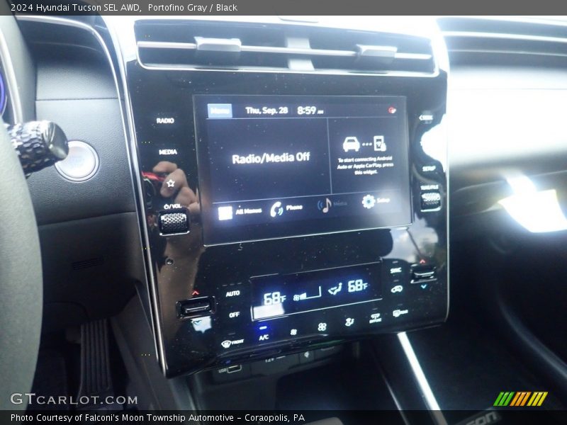 Portofino Gray / Black 2024 Hyundai Tucson SEL AWD