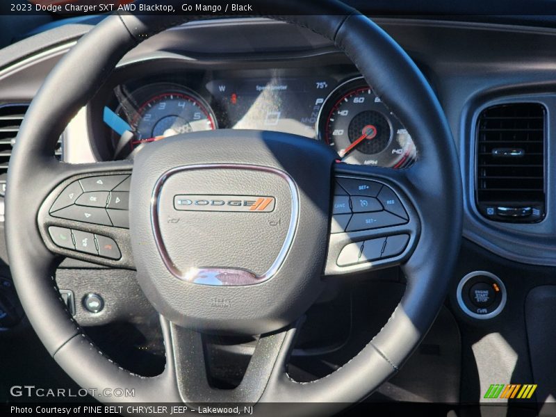 Go Mango / Black 2023 Dodge Charger SXT AWD Blacktop