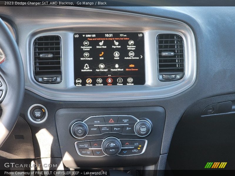 Go Mango / Black 2023 Dodge Charger SXT AWD Blacktop