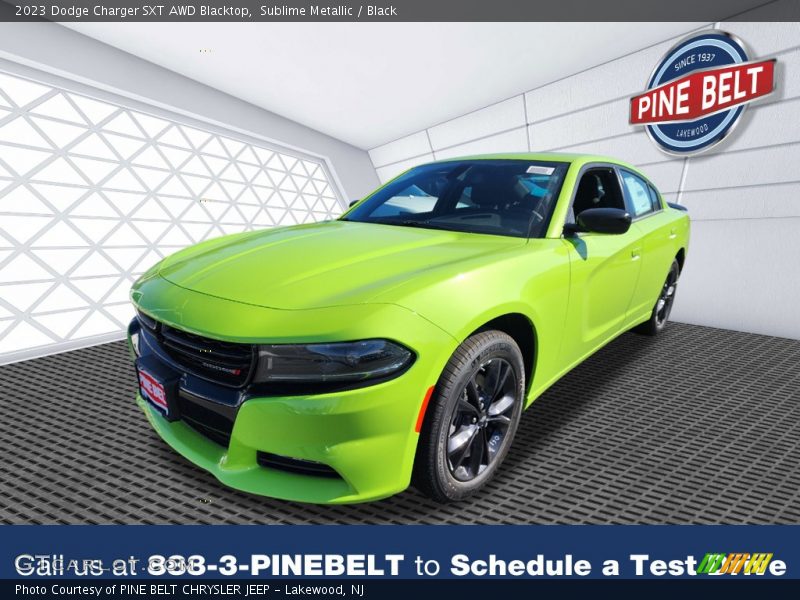 Sublime Metallic / Black 2023 Dodge Charger SXT AWD Blacktop