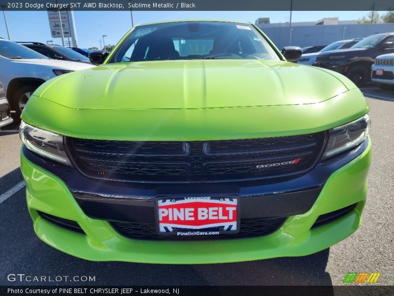 Sublime Metallic / Black 2023 Dodge Charger SXT AWD Blacktop