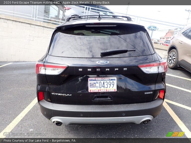 Agate Black Metallic / Ebony Black 2020 Ford Escape Titanium Hybrid 4WD