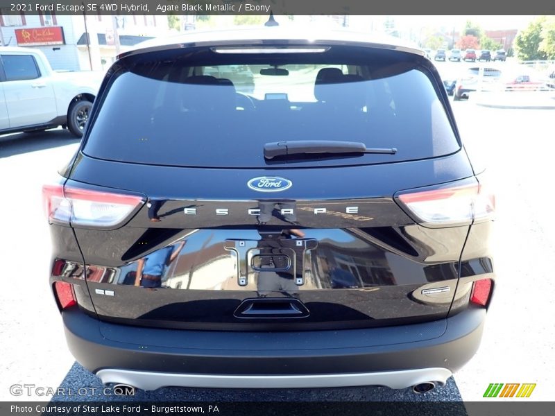 Agate Black Metallic / Ebony 2021 Ford Escape SE 4WD Hybrid