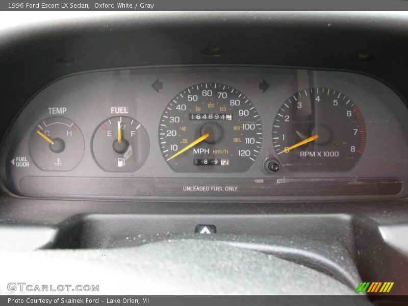 Oxford White / Gray 1996 Ford Escort LX Sedan