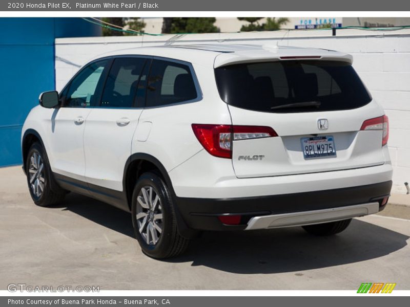 Platinum White Pearl / Black 2020 Honda Pilot EX