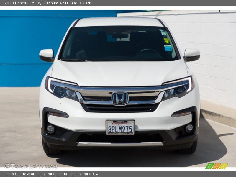 Platinum White Pearl / Black 2020 Honda Pilot EX