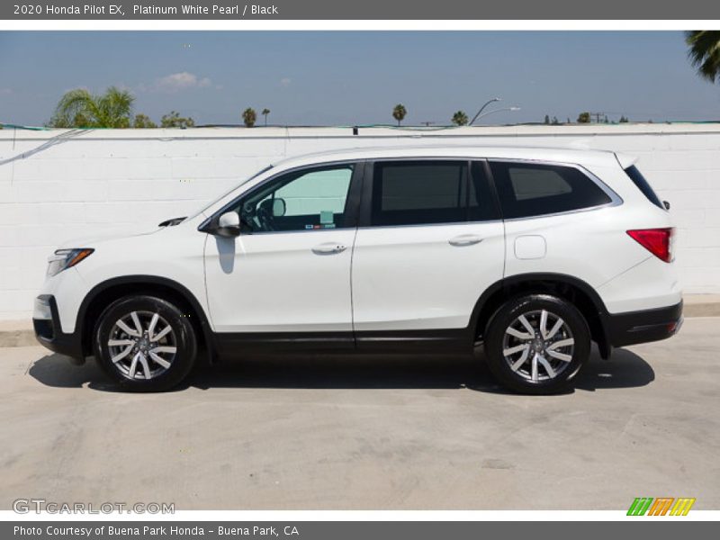 Platinum White Pearl / Black 2020 Honda Pilot EX