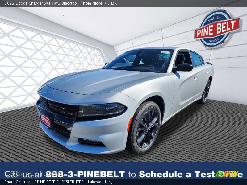 Triple Nickel / Black 2023 Dodge Charger SXT AWD Blacktop
