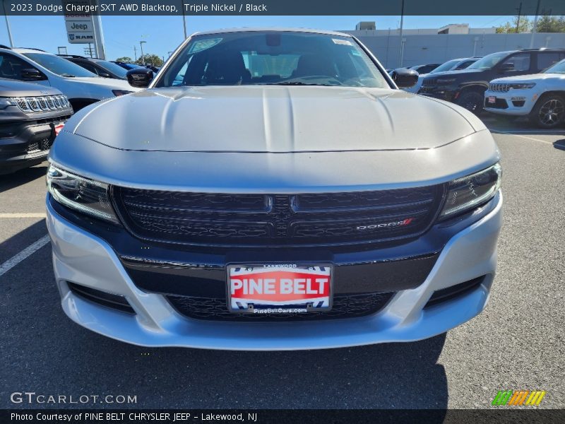 Triple Nickel / Black 2023 Dodge Charger SXT AWD Blacktop