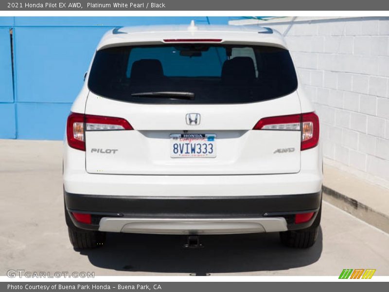 Platinum White Pearl / Black 2021 Honda Pilot EX AWD