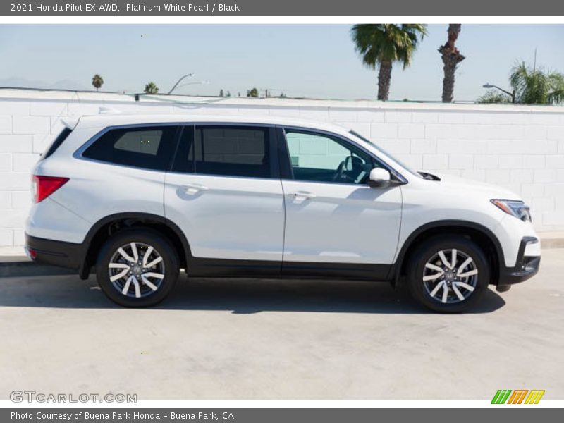 Platinum White Pearl / Black 2021 Honda Pilot EX AWD