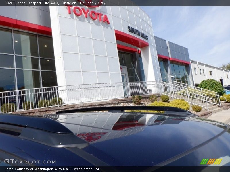 Obsidian Blue Pearl / Gray 2020 Honda Passport Elite AWD