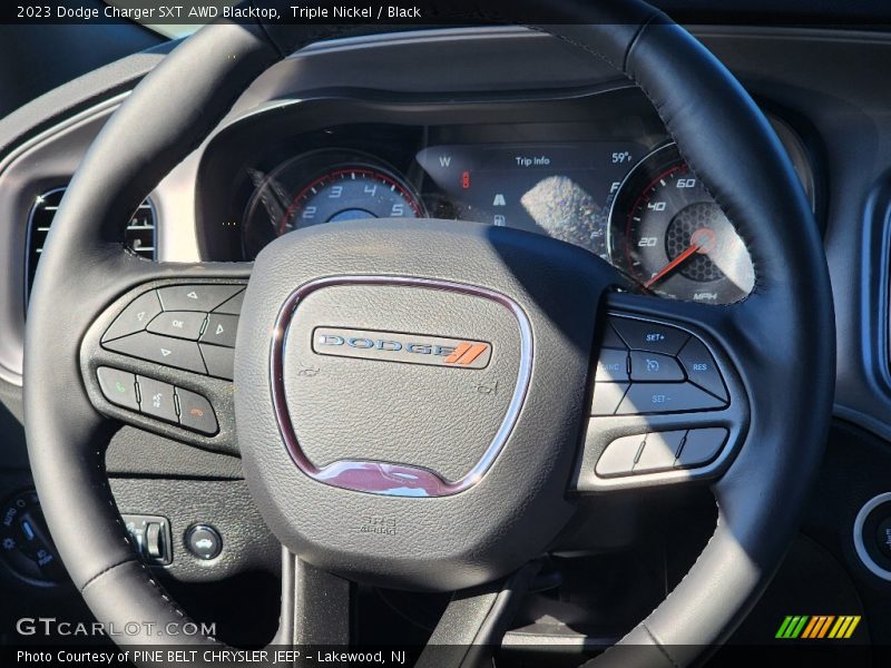 Triple Nickel / Black 2023 Dodge Charger SXT AWD Blacktop