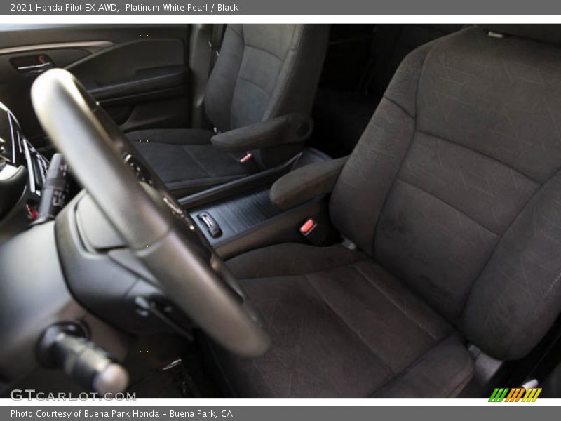 Platinum White Pearl / Black 2021 Honda Pilot EX AWD