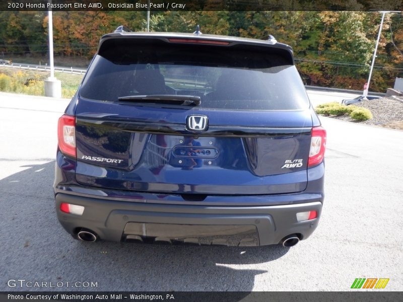 Obsidian Blue Pearl / Gray 2020 Honda Passport Elite AWD