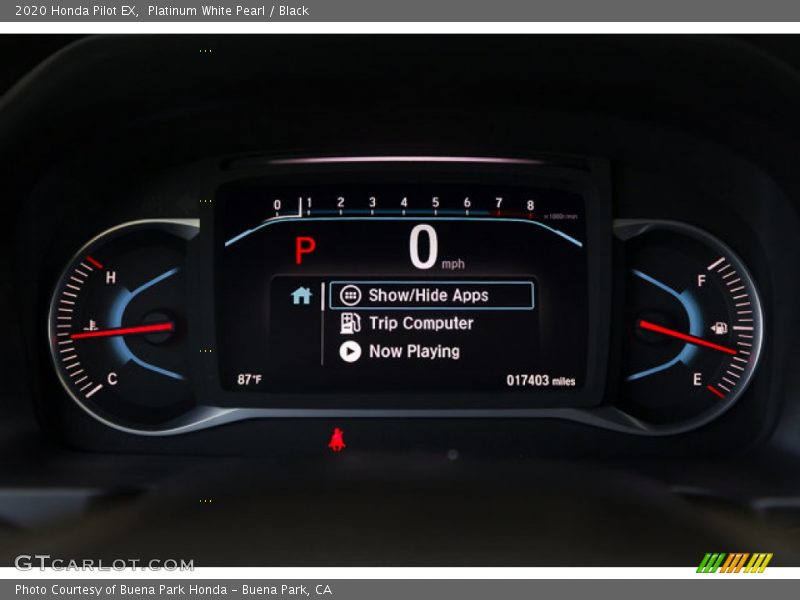 Platinum White Pearl / Black 2020 Honda Pilot EX