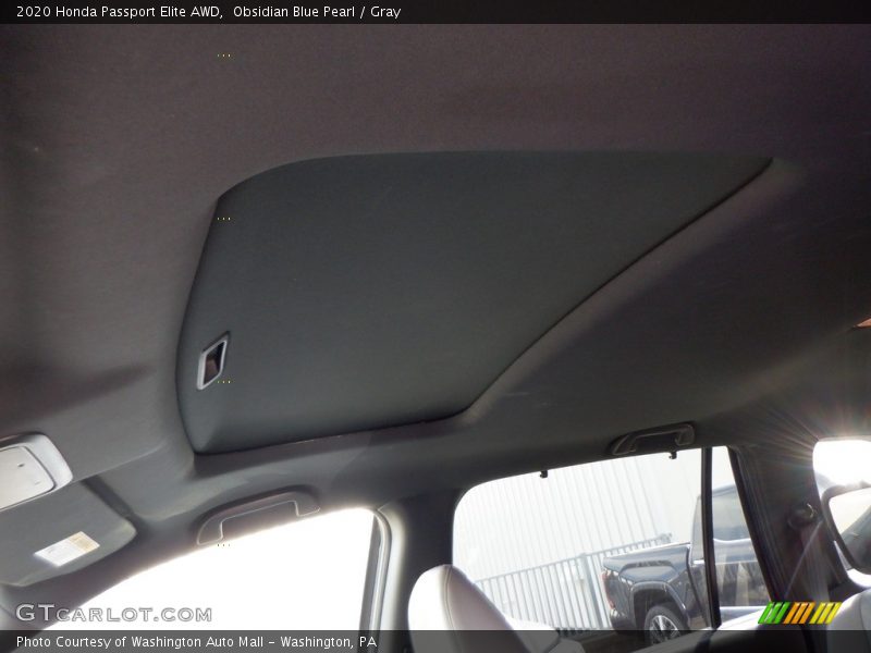 Obsidian Blue Pearl / Gray 2020 Honda Passport Elite AWD