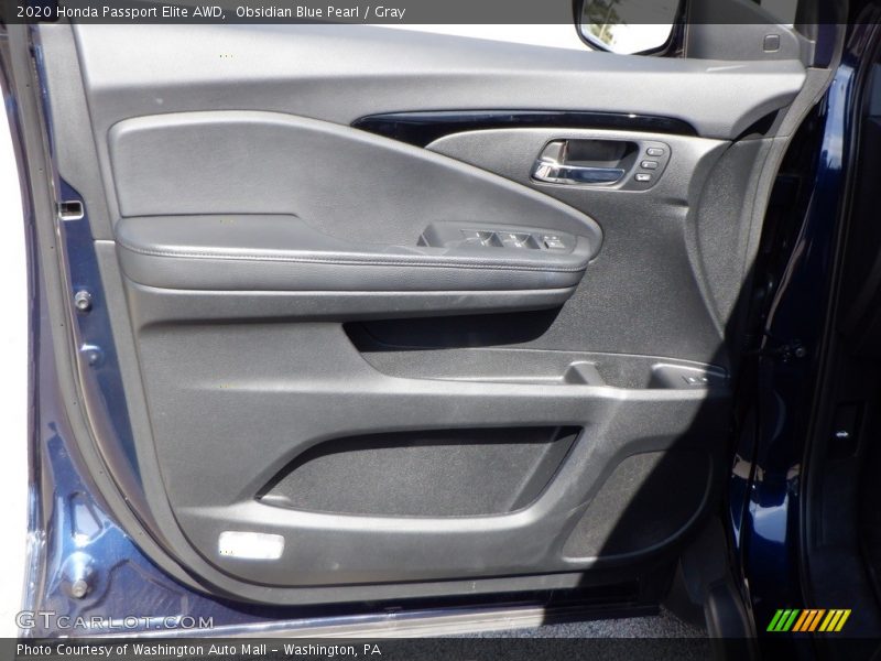 Obsidian Blue Pearl / Gray 2020 Honda Passport Elite AWD