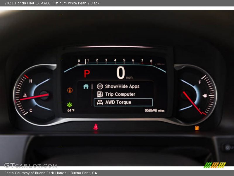Platinum White Pearl / Black 2021 Honda Pilot EX AWD