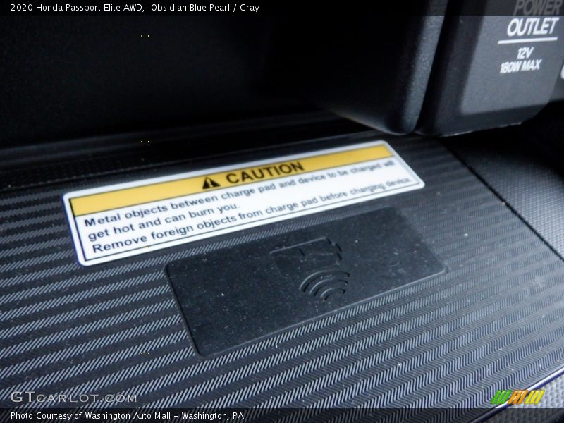 Obsidian Blue Pearl / Gray 2020 Honda Passport Elite AWD