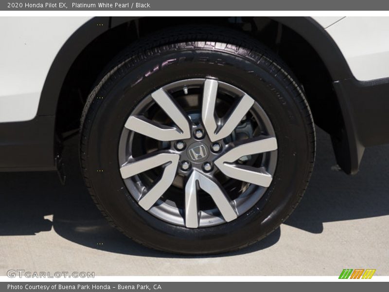 Platinum White Pearl / Black 2020 Honda Pilot EX