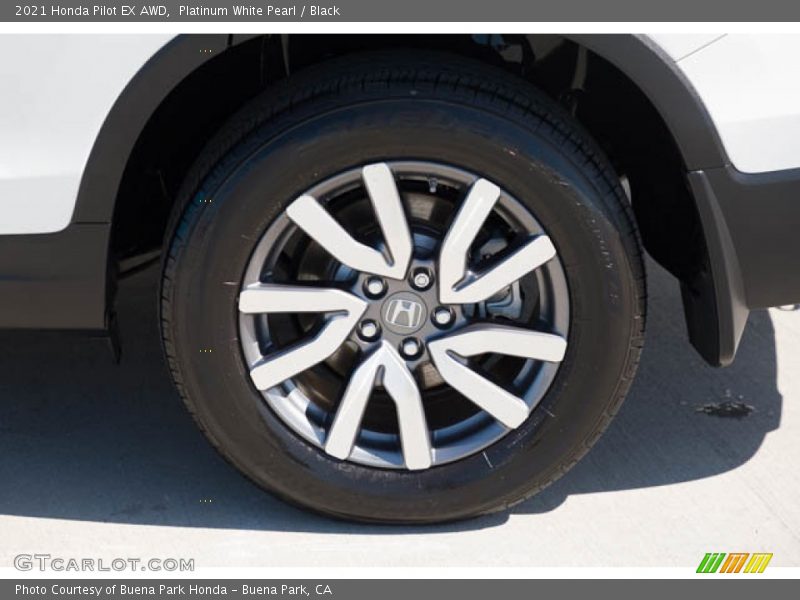 Platinum White Pearl / Black 2021 Honda Pilot EX AWD