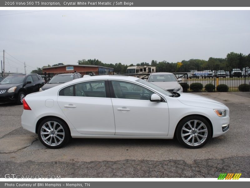 Crystal White Pearl Metallic / Soft Beige 2016 Volvo S60 T5 Inscription