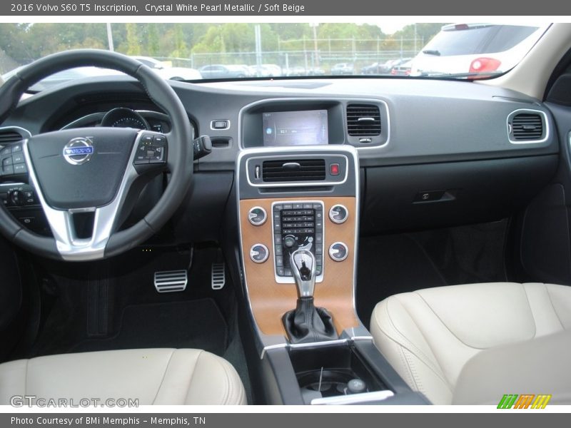 Crystal White Pearl Metallic / Soft Beige 2016 Volvo S60 T5 Inscription