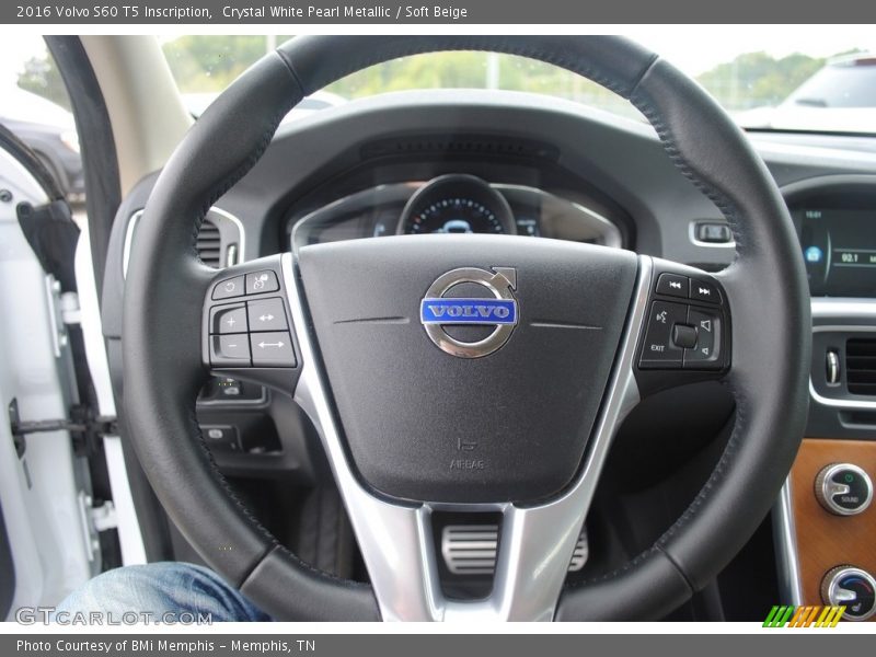 Crystal White Pearl Metallic / Soft Beige 2016 Volvo S60 T5 Inscription